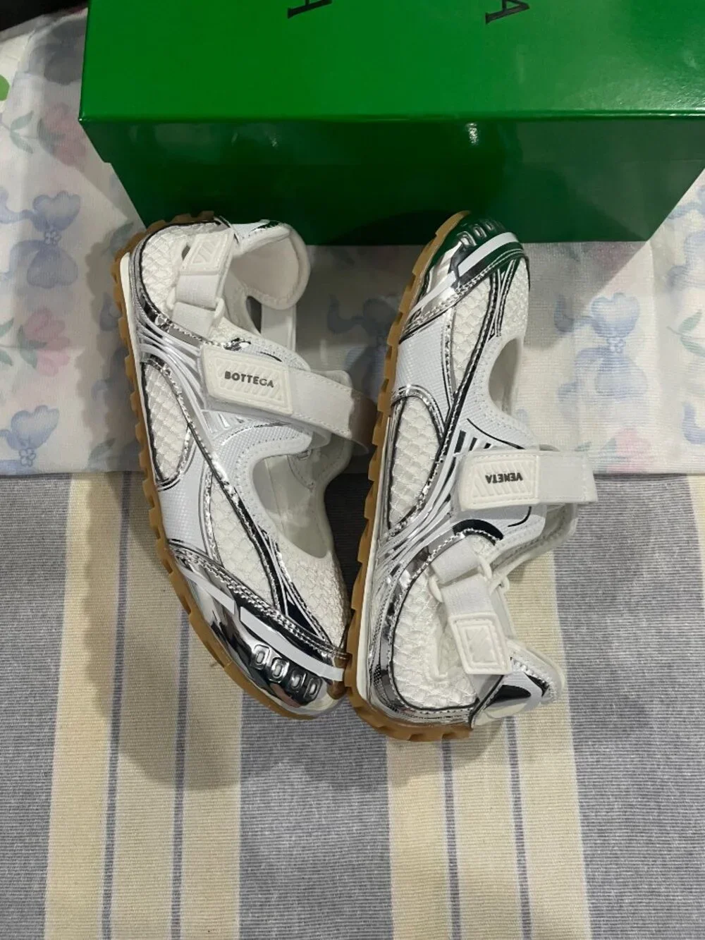Bottega Veneta Orbit Flash Velcro Mary Jane Sneakers